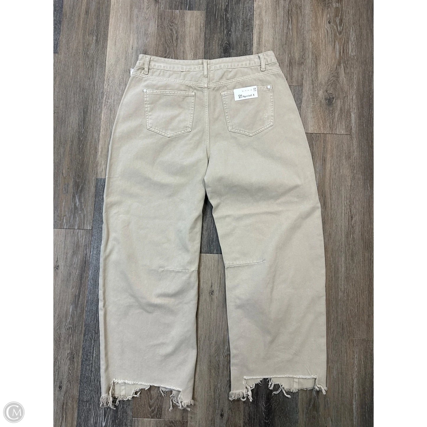 Jeans Wide Leg By Special A In Tan, Size: 12