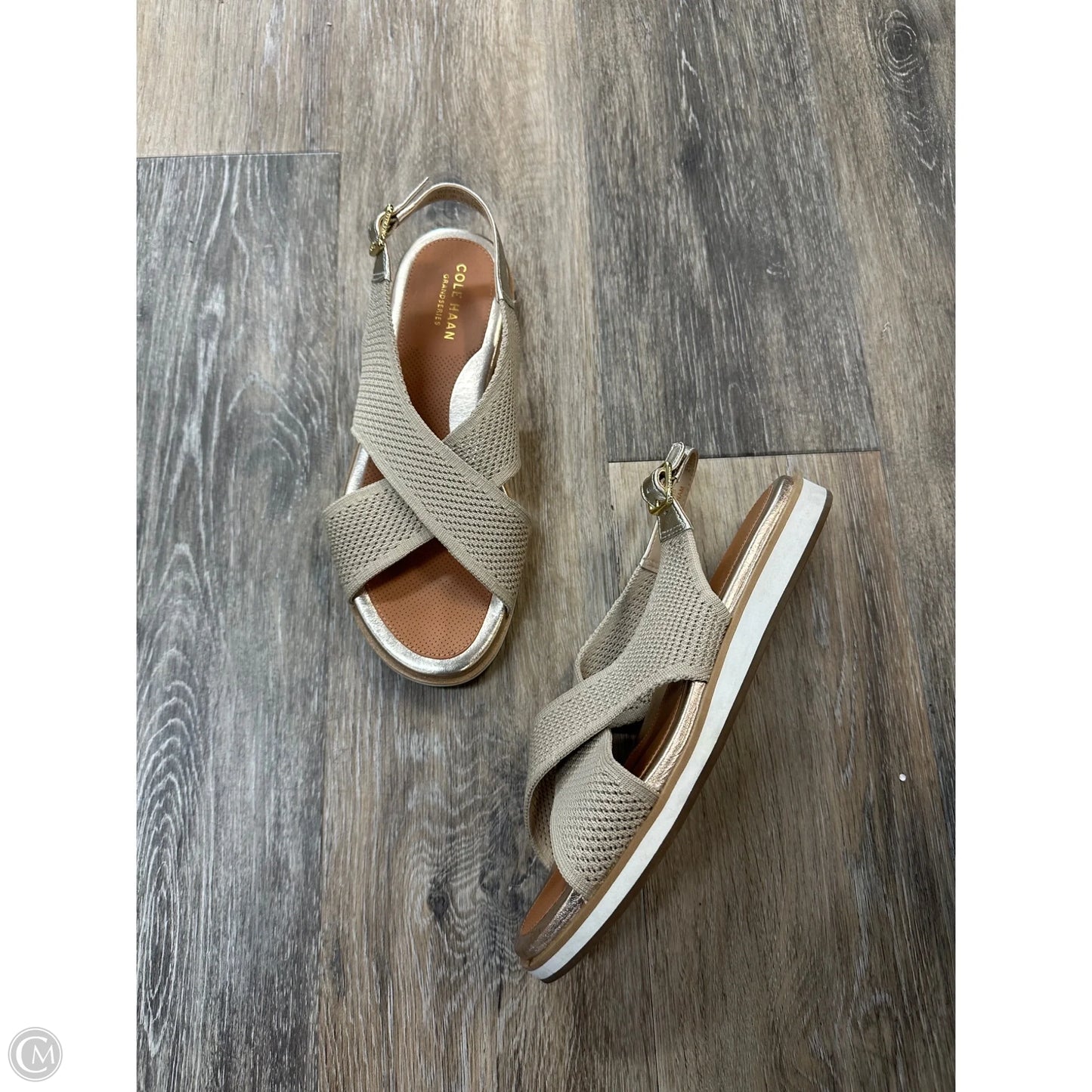Sandals Flats By Cole-haan In Gold, Size: 7.5