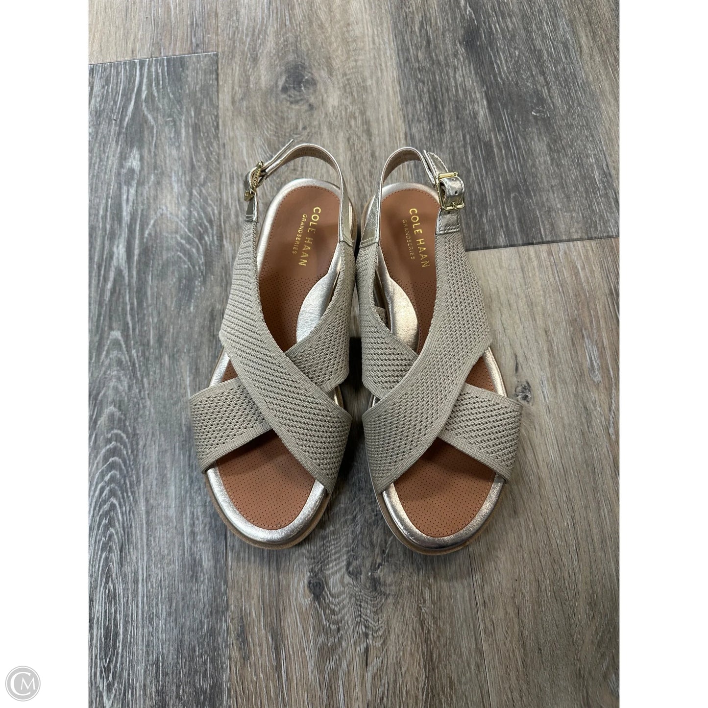 Sandals Flats By Cole-haan In Gold, Size: 7.5