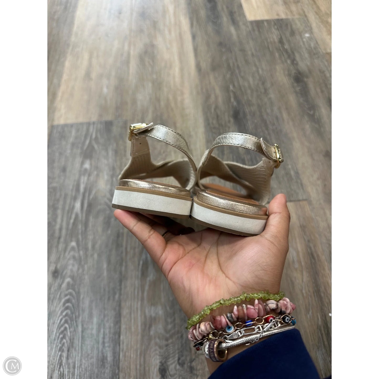 Sandals Flats By Cole-haan In Gold, Size: 7.5