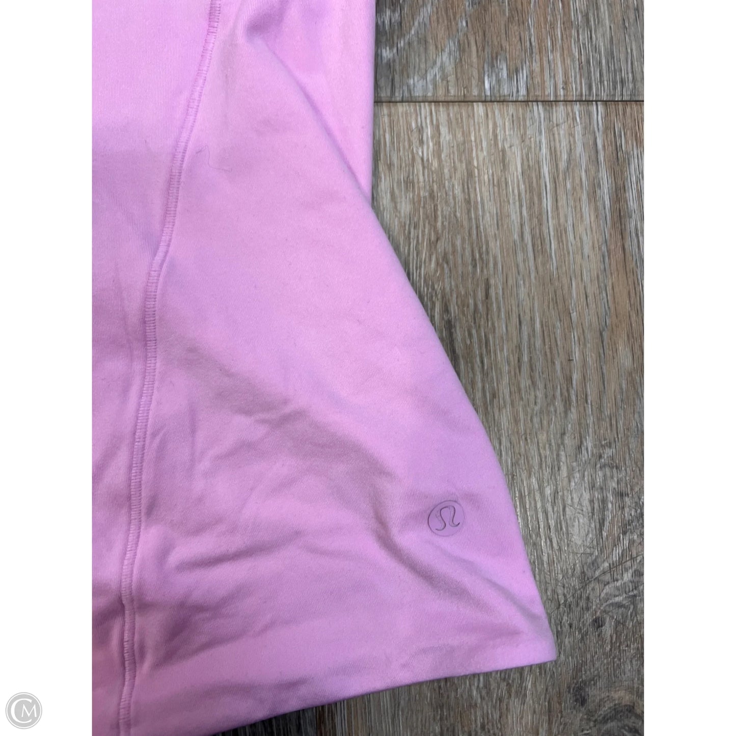 Athletic Top Short Sleeve By Lululemon In Pink, Size: Xl