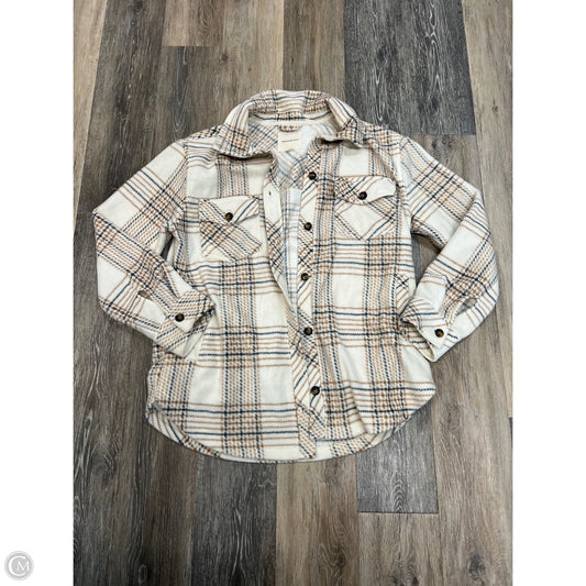 Jacket Shirt By Thread And Supply In Tan, Size: L