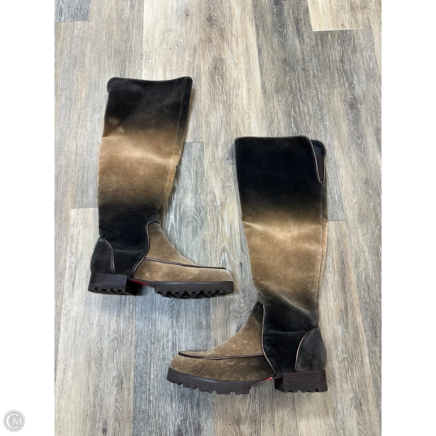 Boots Knee Heels By Donald Pliner In Brown, Size: 10