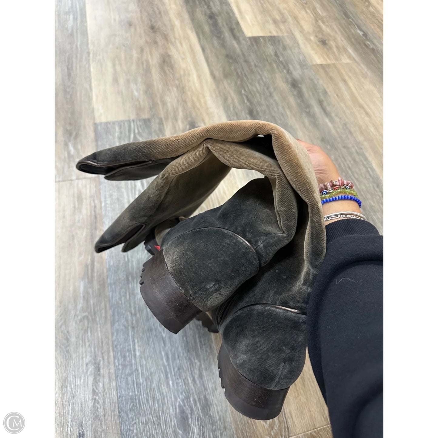 Boots Knee Heels By Donald Pliner In Brown, Size: 10