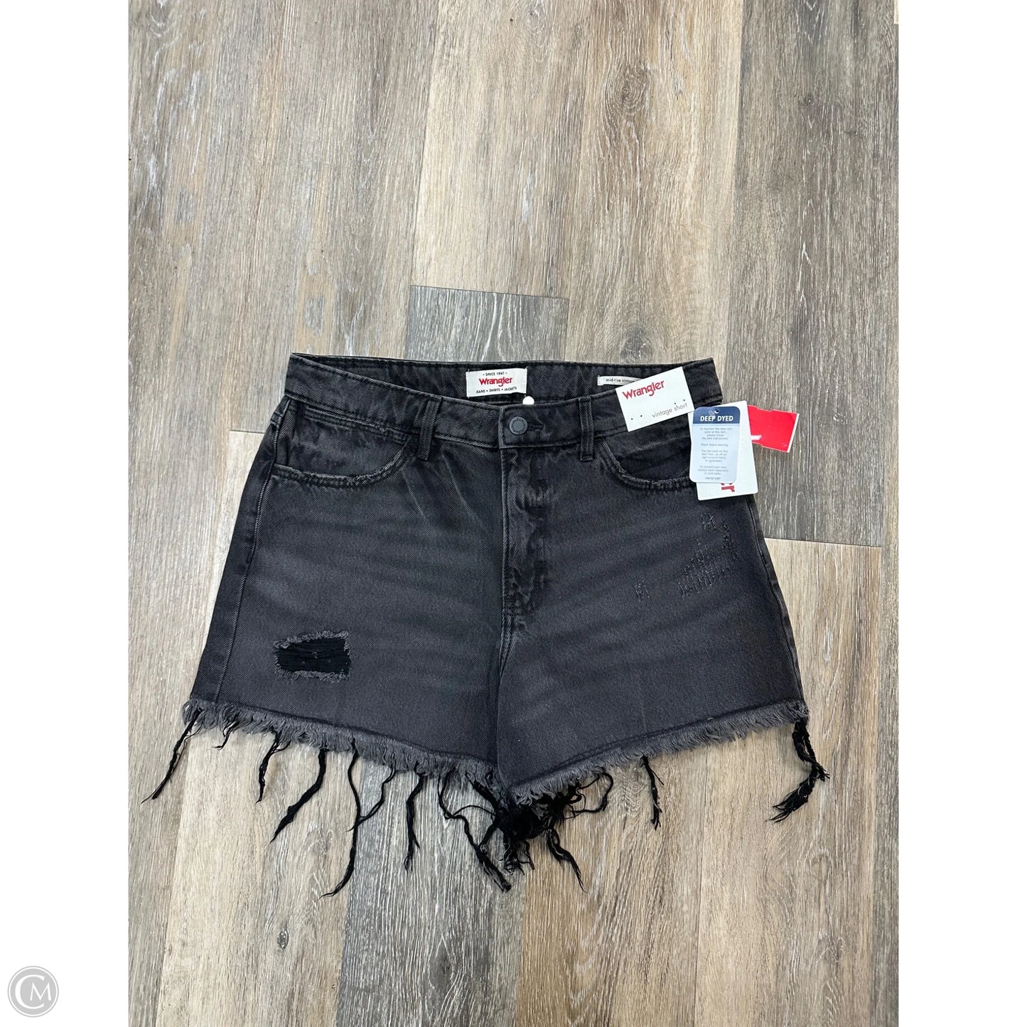 Shorts By Wrangler In Black Denim, Size: 8