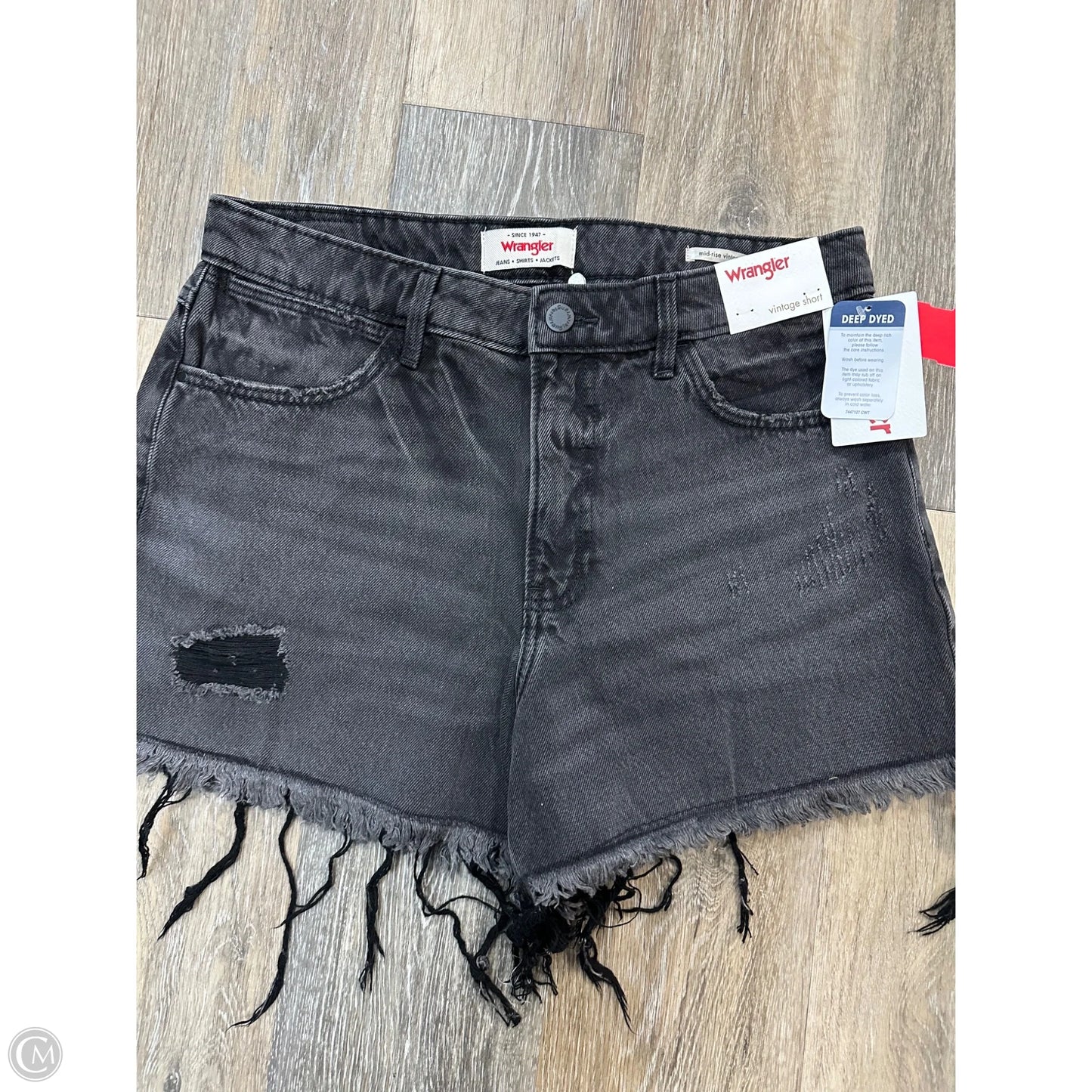 Shorts By Wrangler In Black Denim, Size: 8