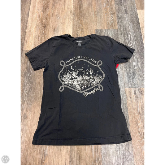 Top Short Sleeve By Wrangler In Grey, Size: M