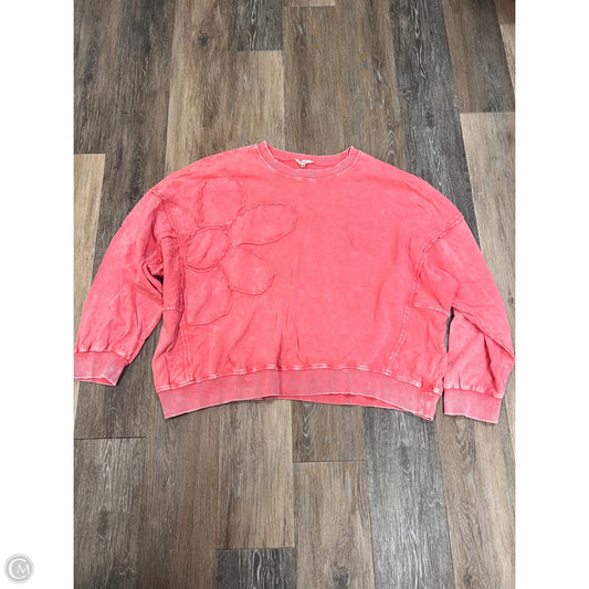 Top Long Sleeve By Easel In Pink, Size: 2x