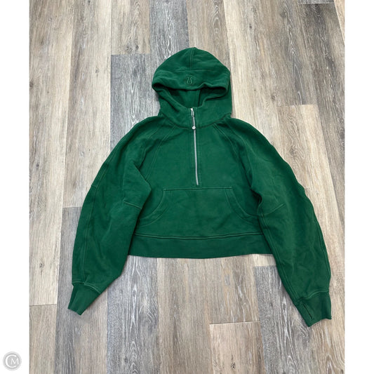 Athletic Sweatshirt Hoodie By Lululemon In Green, Size: M