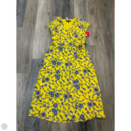 Dress Casual Midi By Banana Republic In Yellow, Size: 10