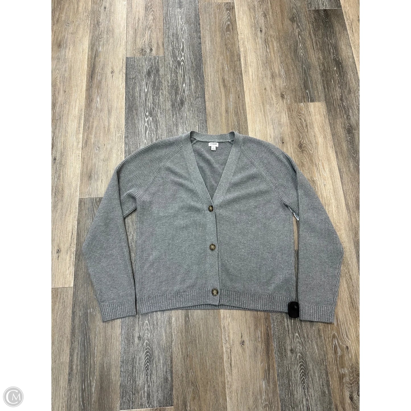 -Sweater Cardigan By J. Crew In Grey, Size: L