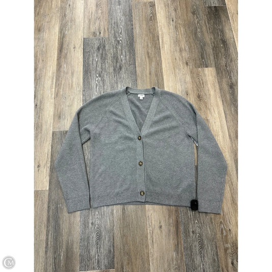 -Sweater Cardigan By J. Crew In Grey, Size: L