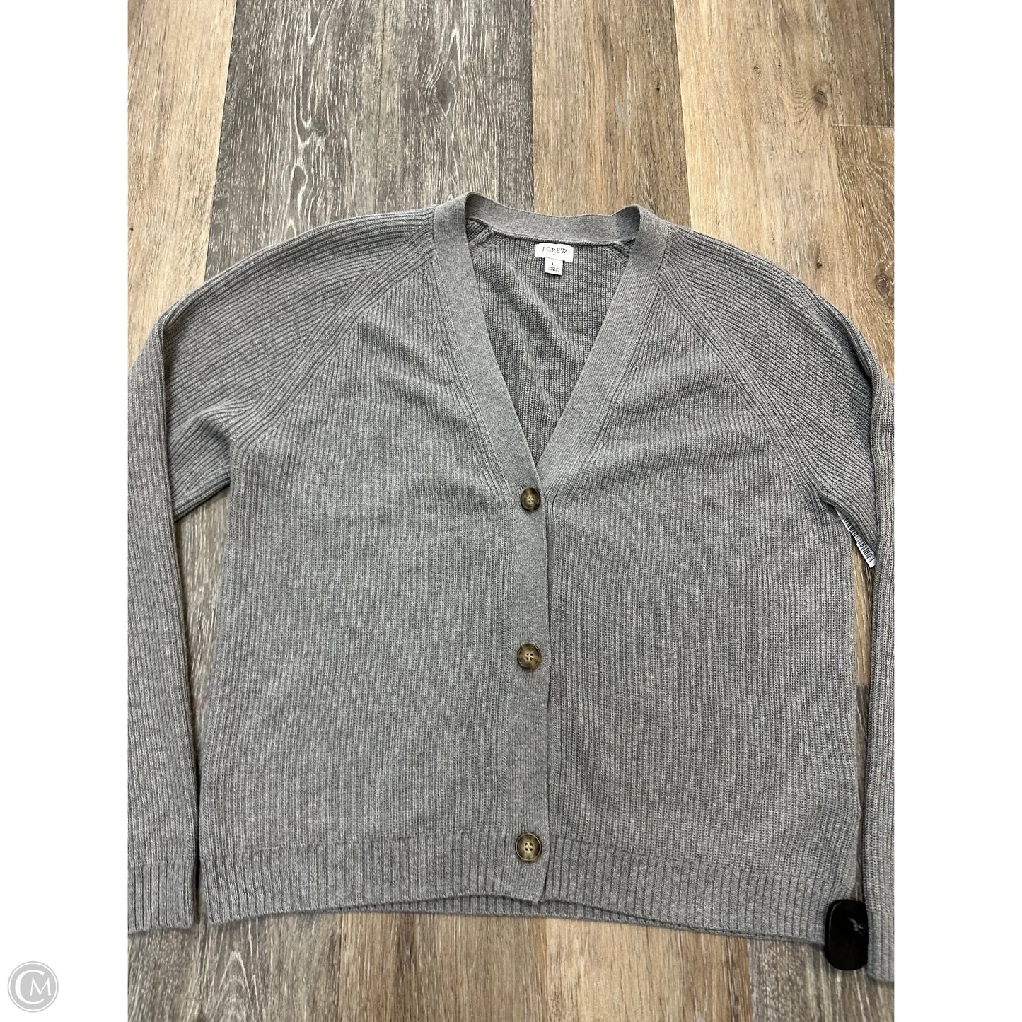 -Sweater Cardigan By J. Crew In Grey, Size: L
