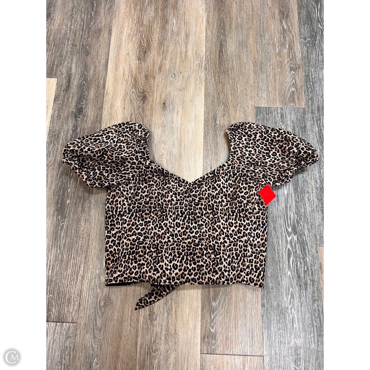 Blouse Short Sleeve By Marissa Webb In Animal Print, Size: M