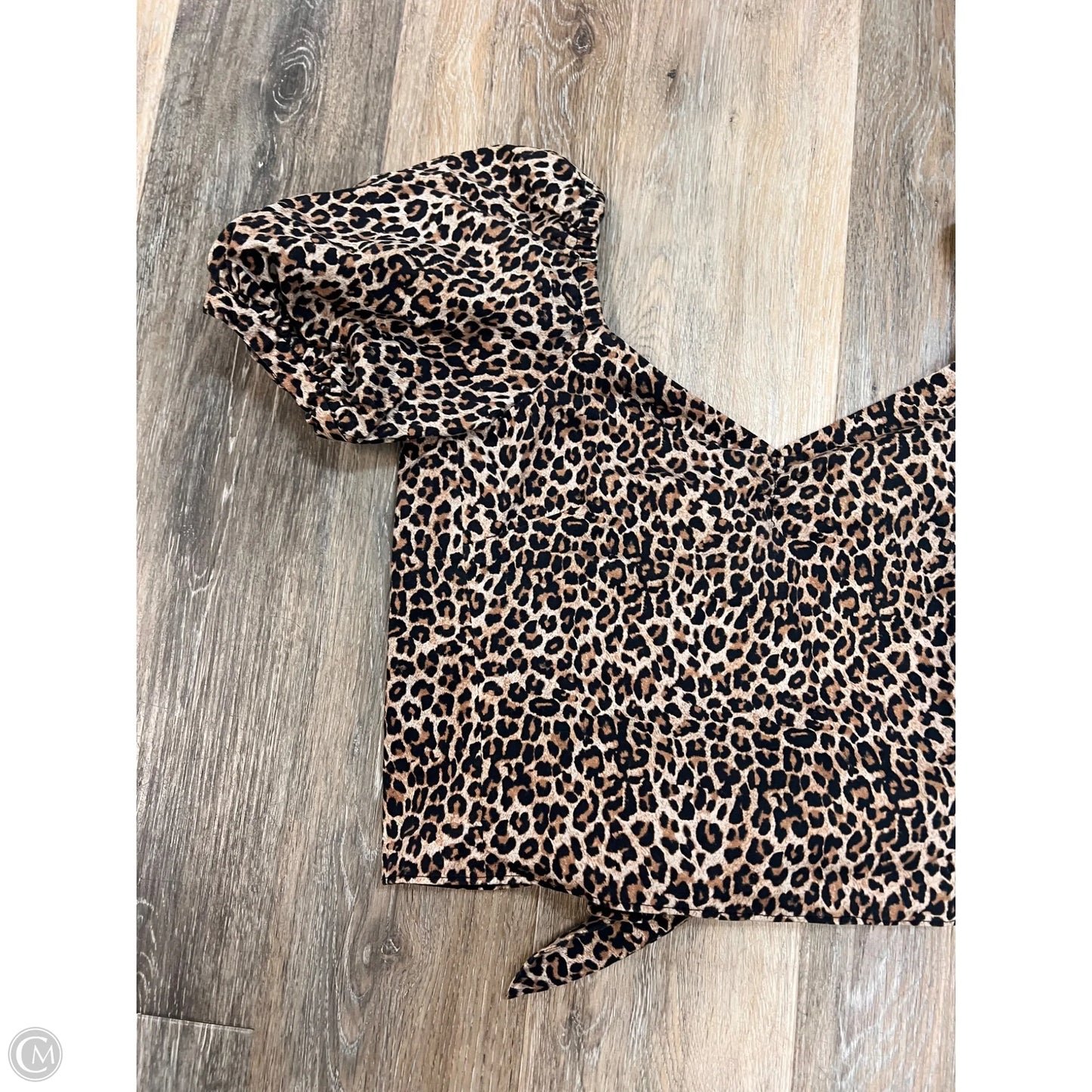Blouse Short Sleeve By Marissa Webb In Animal Print, Size: M