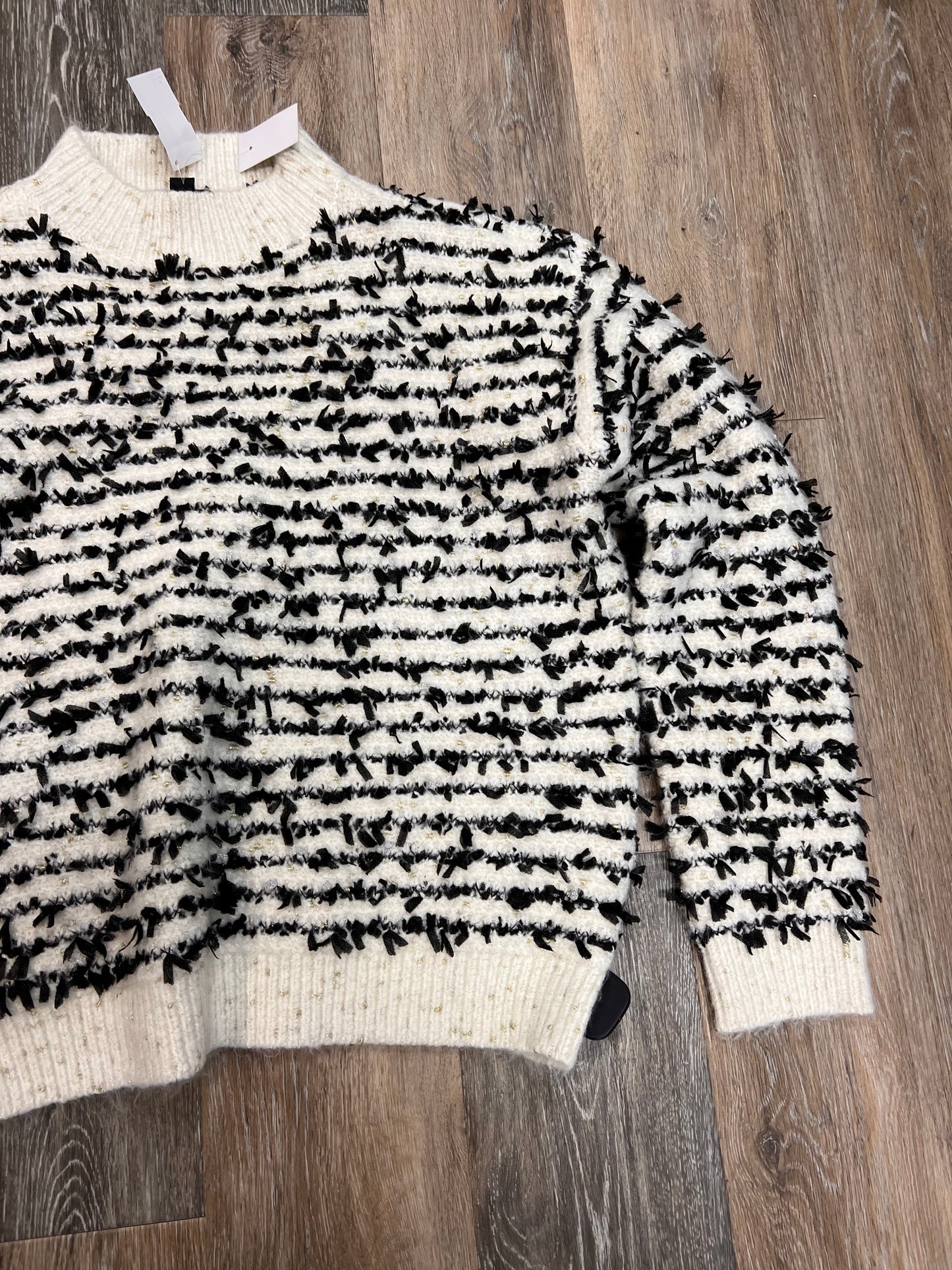 Sweater By Ann Taylor In Striped Pattern, Size: L