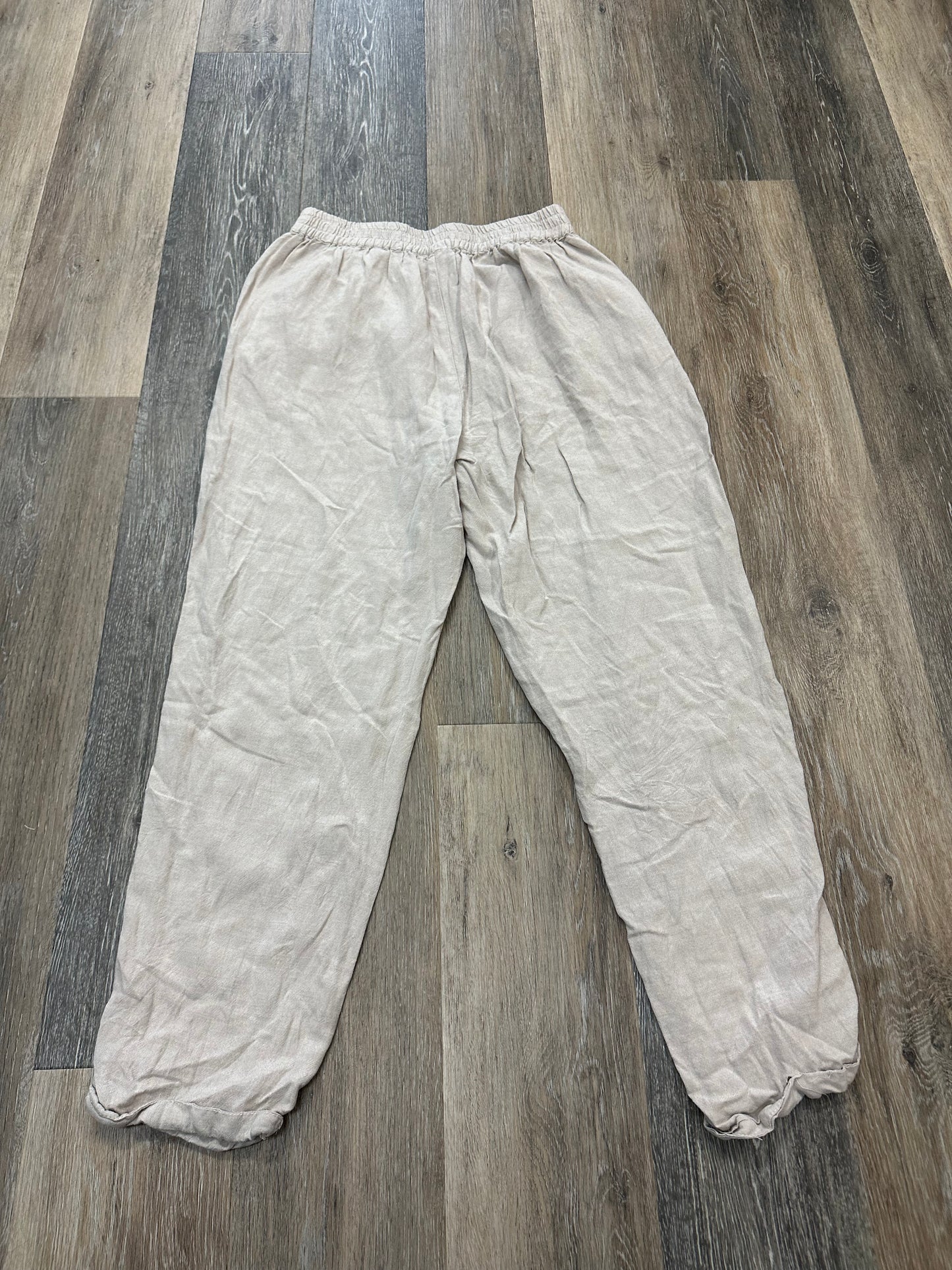 Cream Pants Linen Thread And Supply, Size M