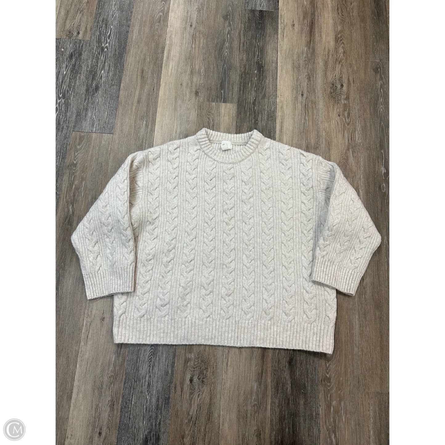 Sweater By H&m In Beige, Size: Xxl
