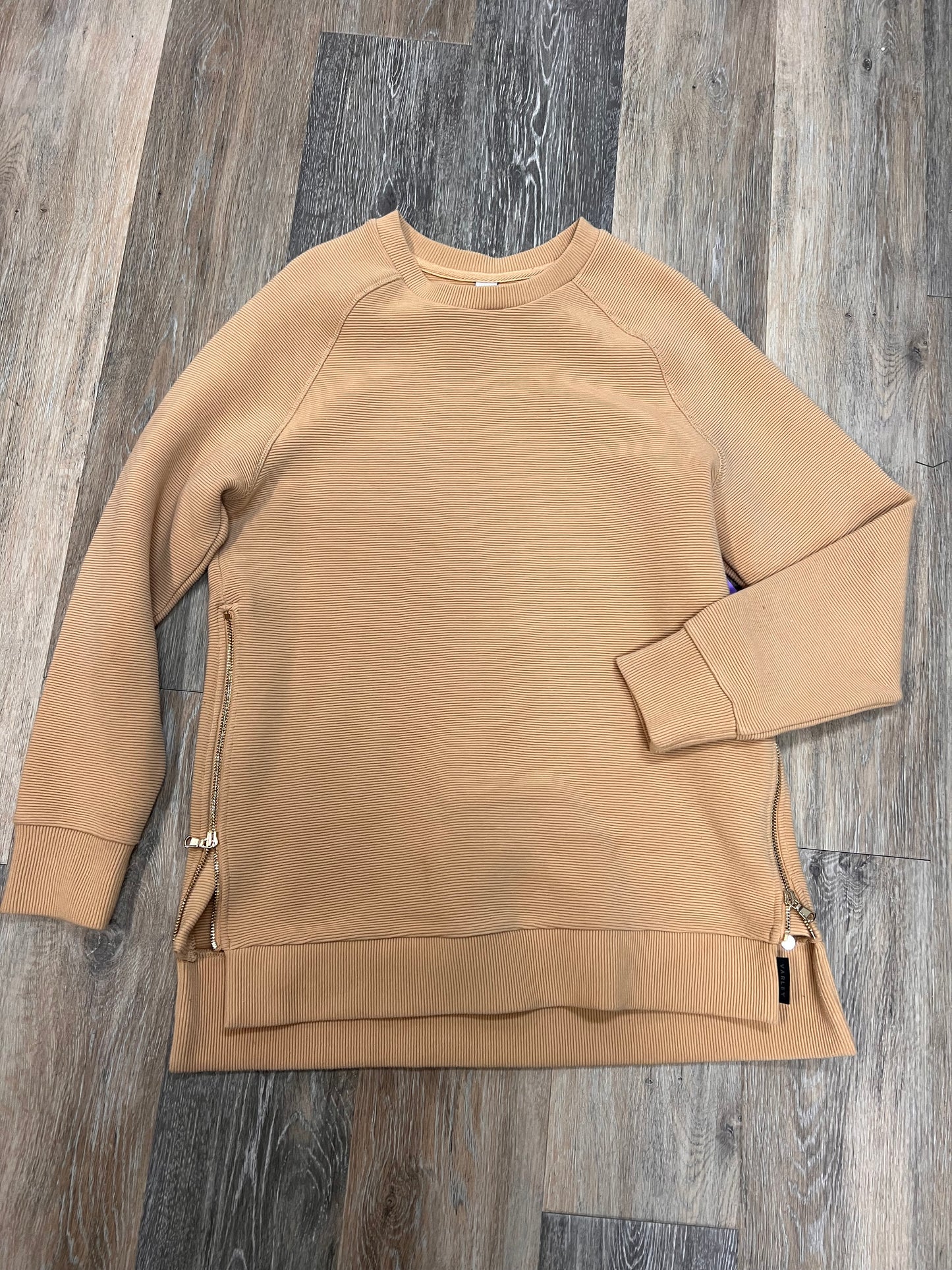 Athletic Sweatshirt Crewneck By Varley In Tan, Size: S