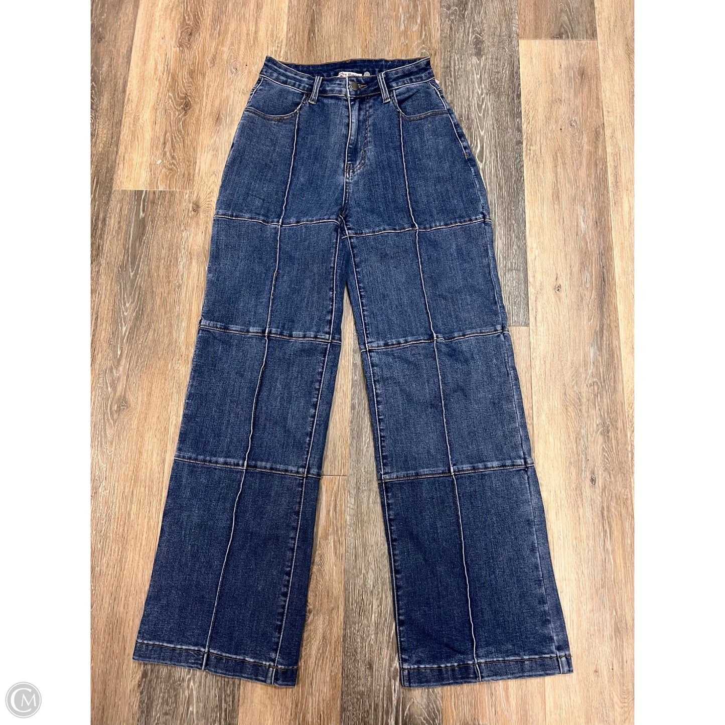 Jeans Wide Leg By Bailey Rose In Blue Denim, Size S