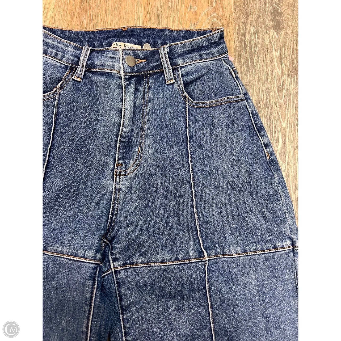 Jeans Wide Leg By Bailey Rose In Blue Denim, Size S