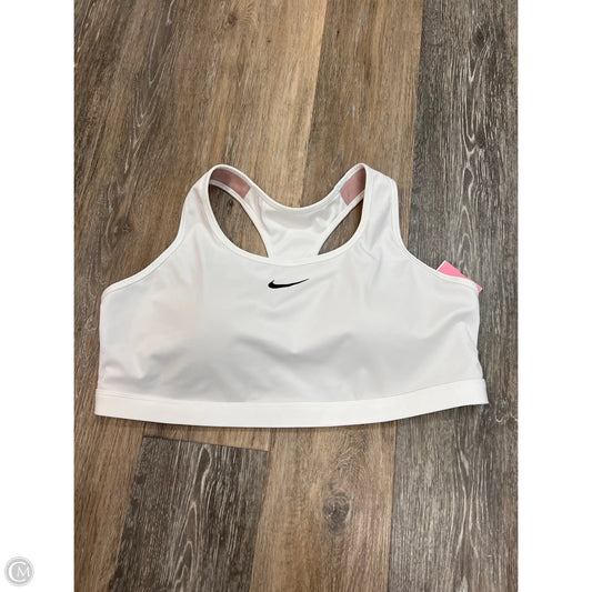 Athletic Bra By Nike Apparel In White, Size: 2x