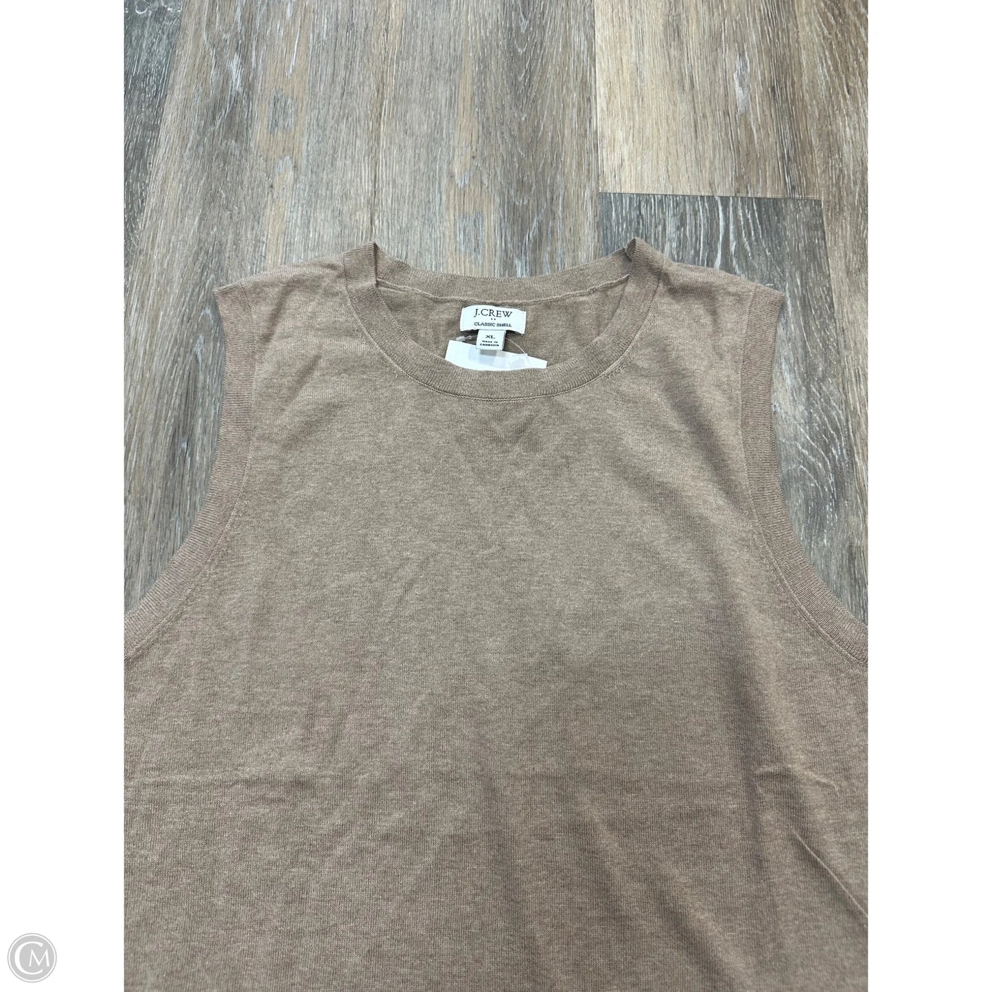 Top Sleeveless By J. Crew In Tan, Size: Xl