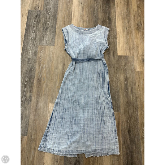 Dress Casual Midi By Faherty In Blue, Size: L