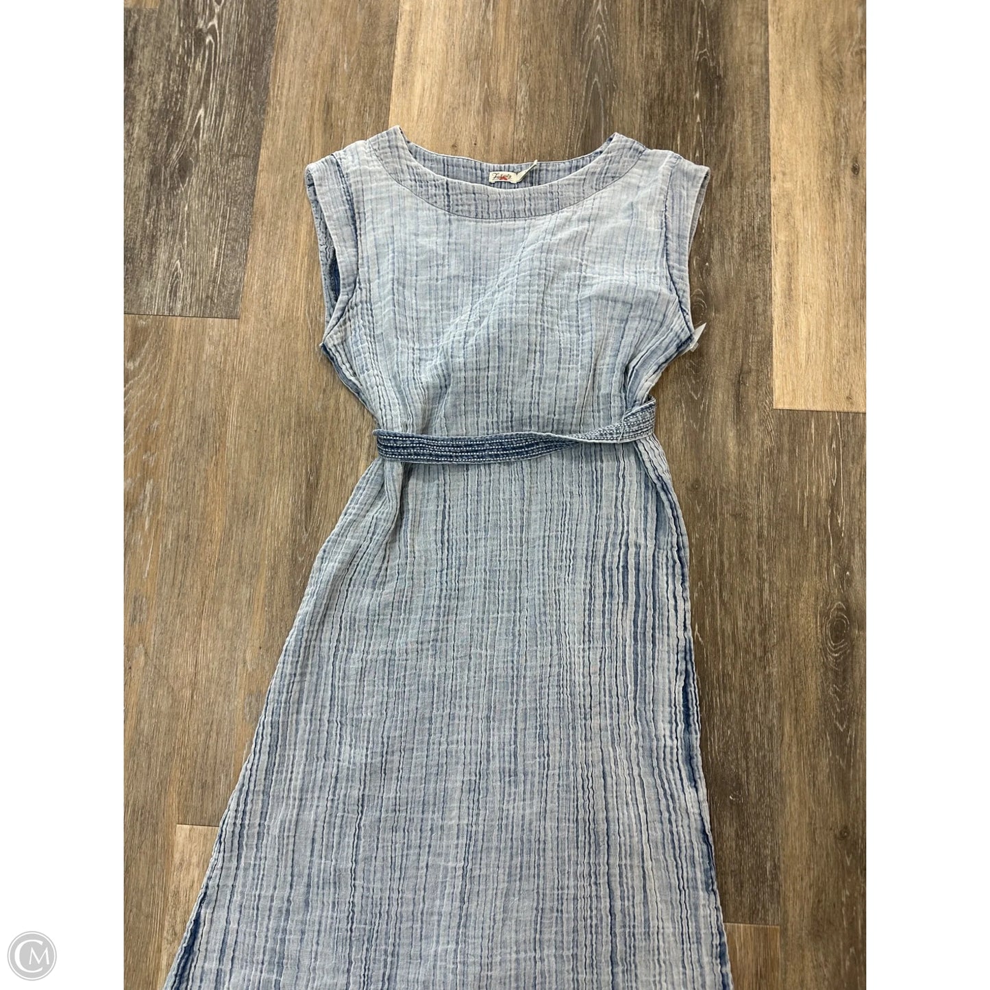 Dress Casual Midi By Faherty In Blue, Size: L