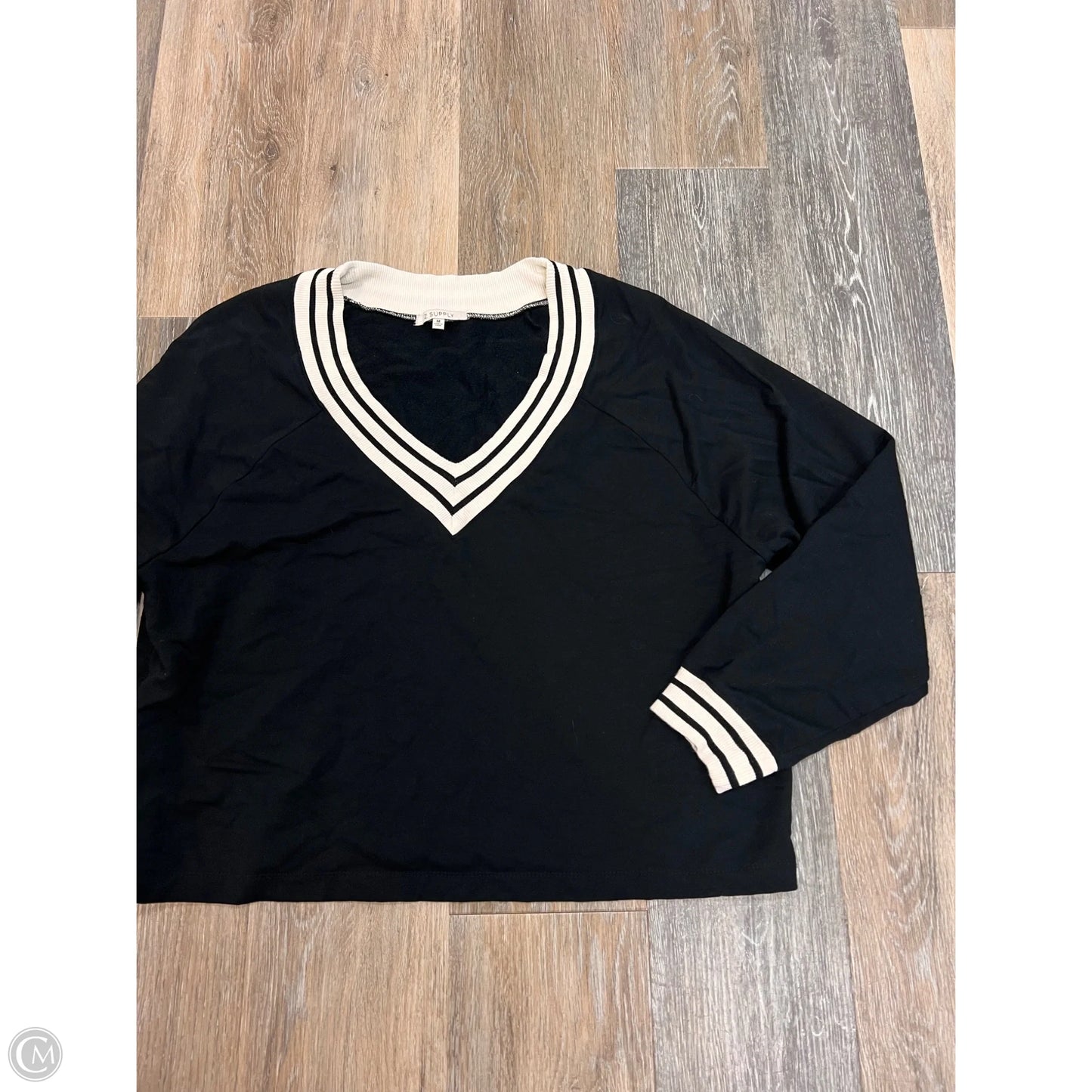 Top Long Sleeve By Z Supply In Black, Size: M
