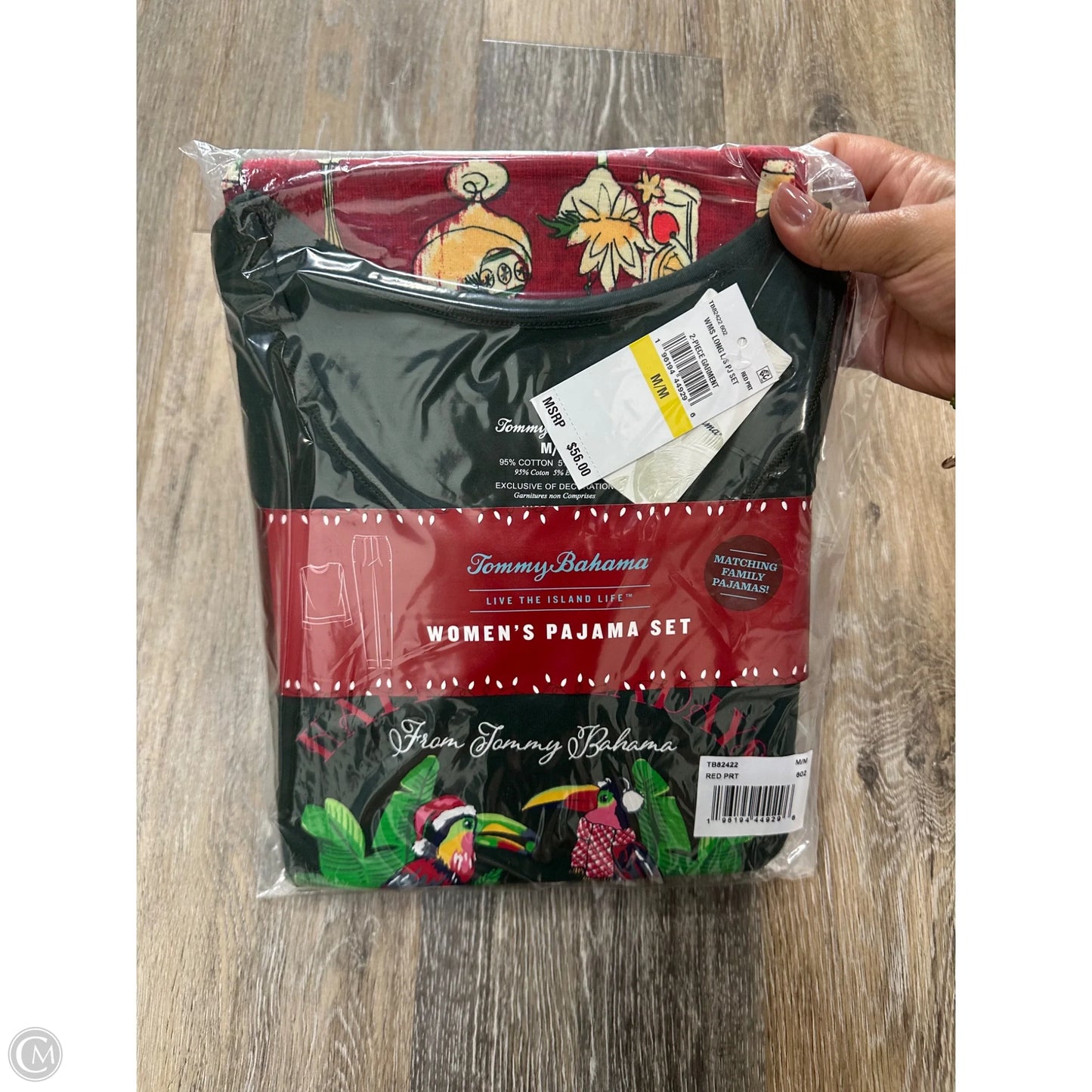 Pajamas 2pc By Tommy Bahama In Green & Red, Size: M