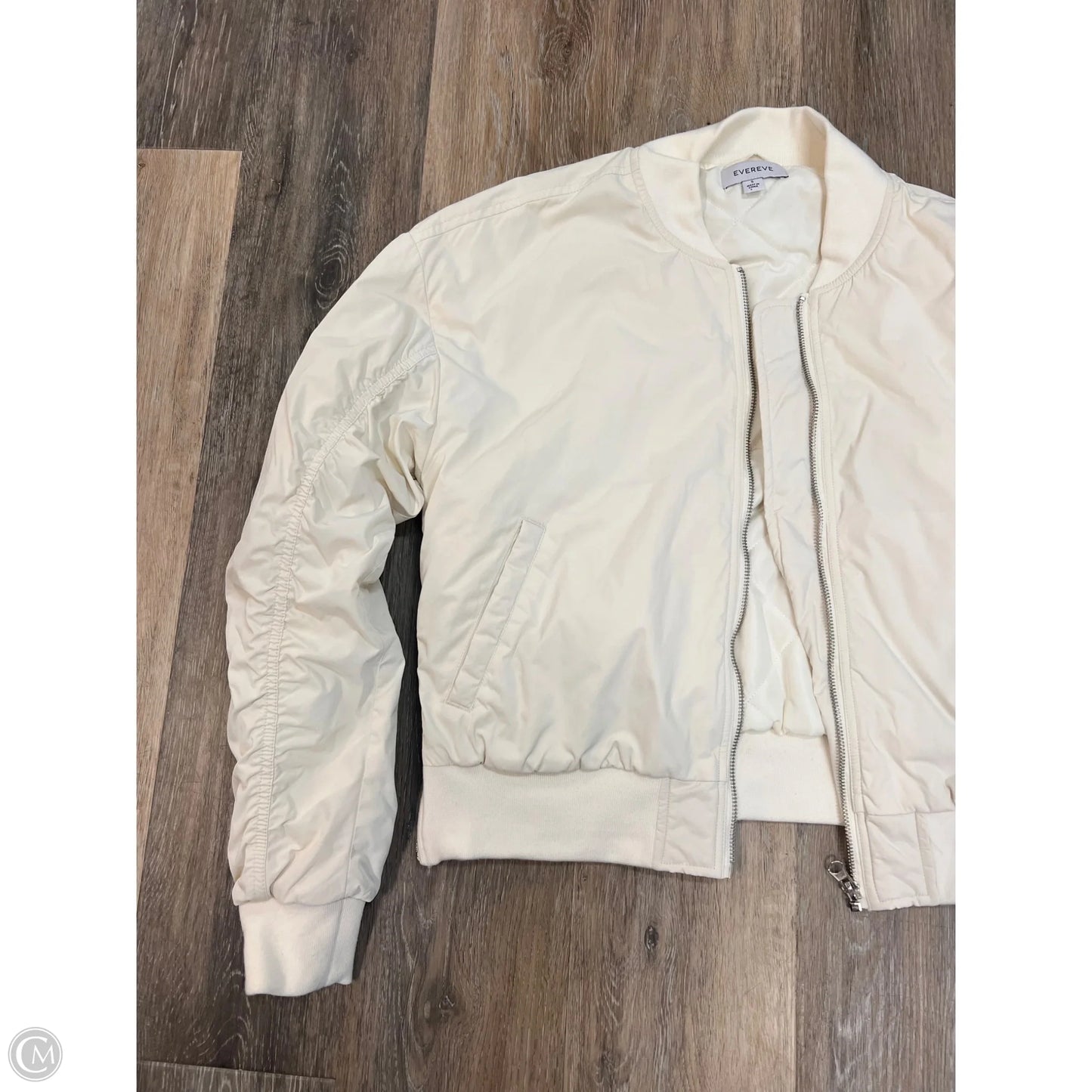 Jacket Puffer & Quilted By Evereve In Cream, Size: S