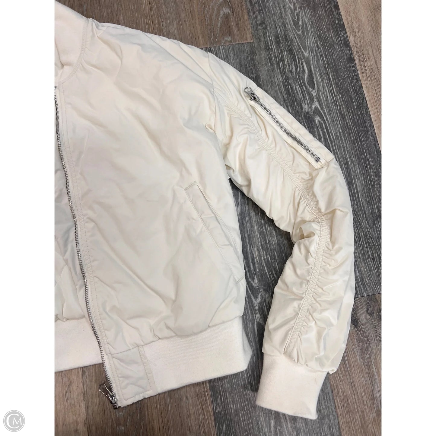 Jacket Puffer & Quilted By Evereve In Cream, Size: S