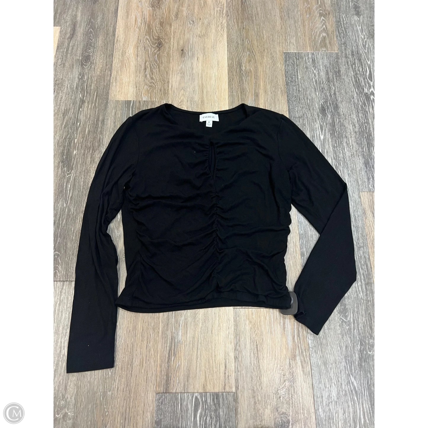 Top Long Sleeve By Evereve In Black, Size: M