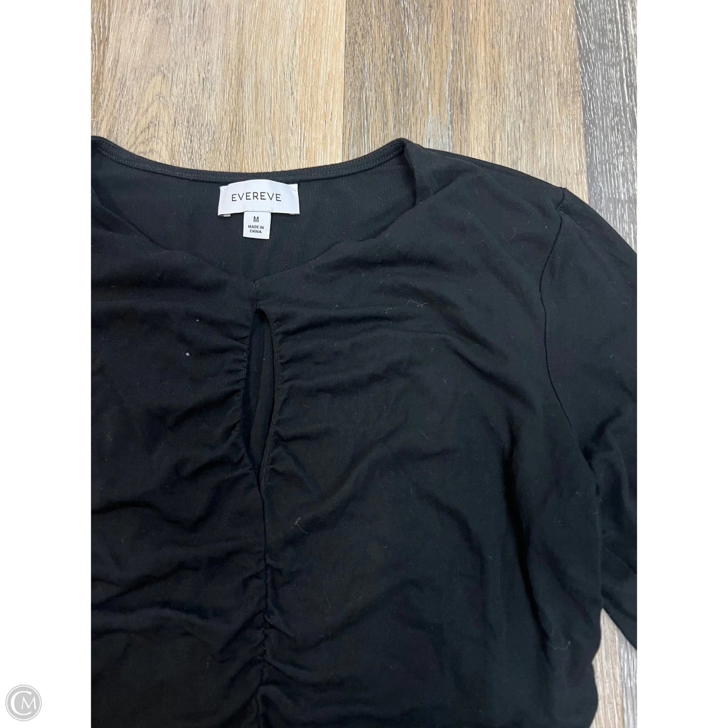 Top Long Sleeve By Evereve In Black, Size: M