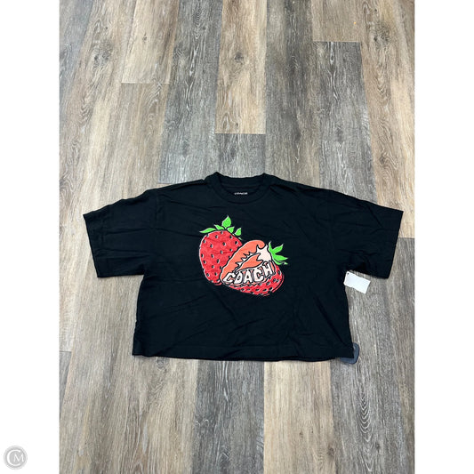 Top Short Sleeve Designer By Coach In Black, Size: S