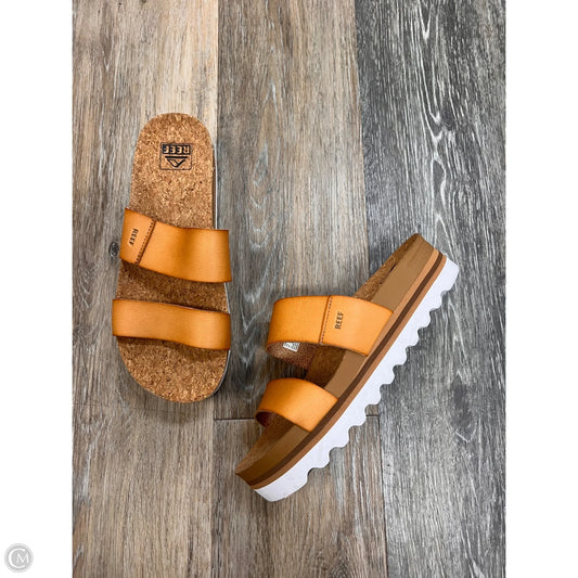 Sandals Heels Platform By Reef In Brown, Size: 8