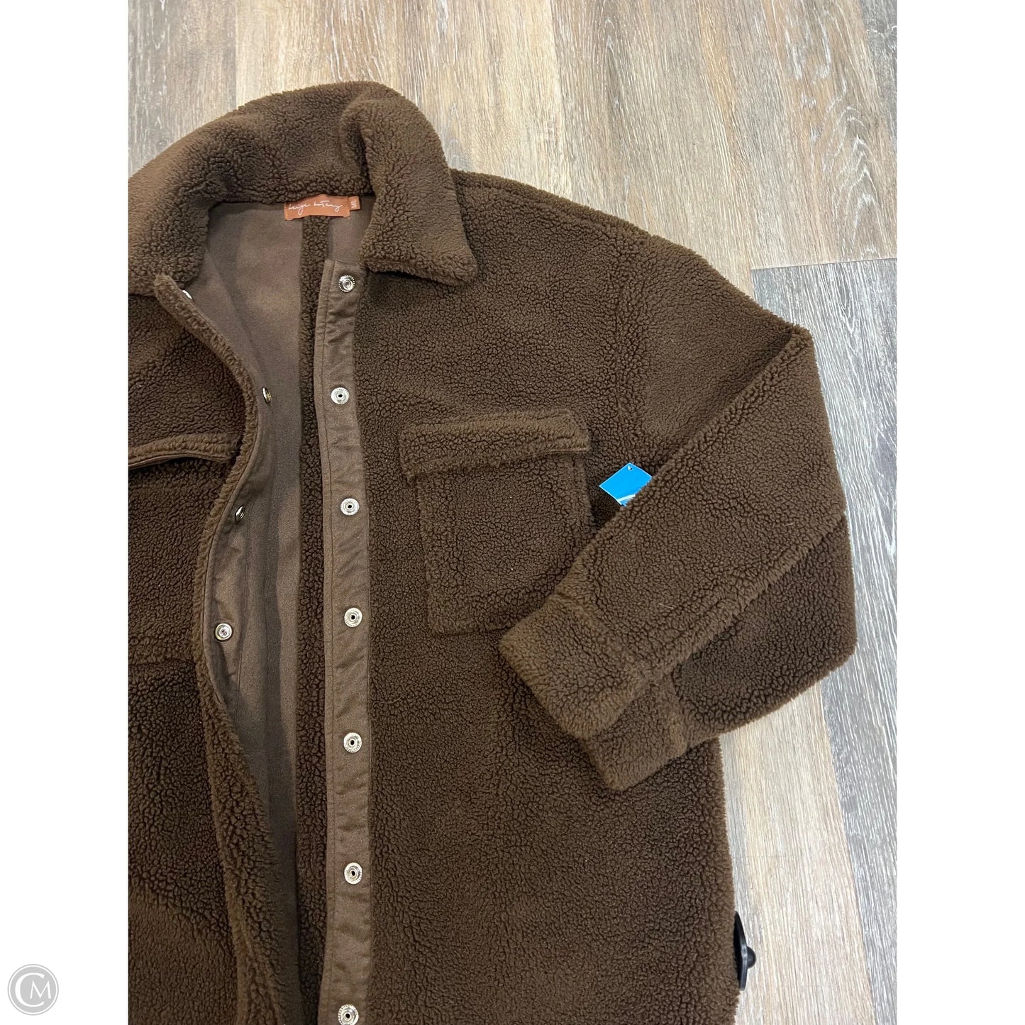 Jacket Faux Fur & Sherpa By Beige Botany In Brown, Size: M