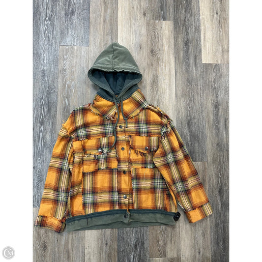 Jacket Shirt By Pol In Yellow, Size: S