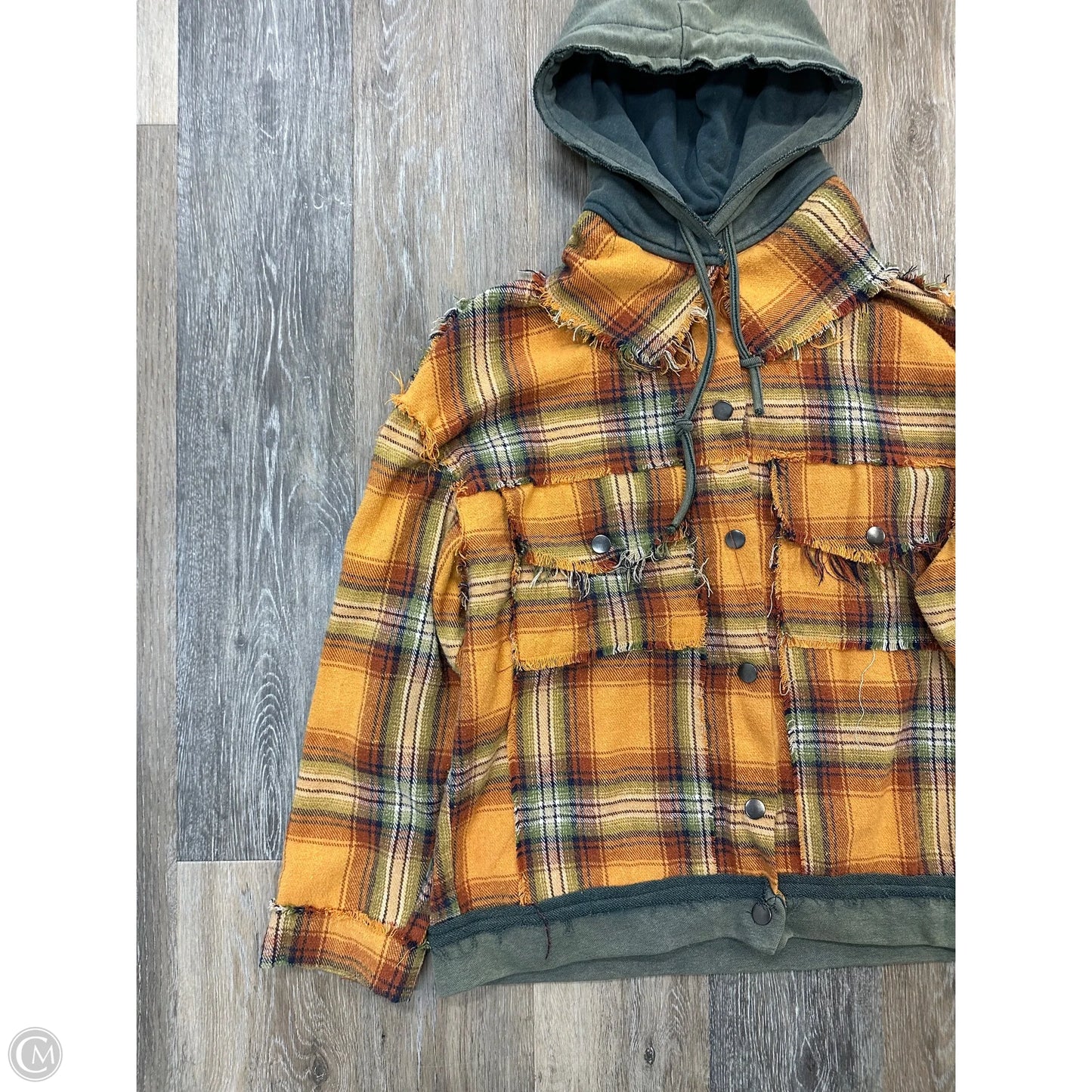 Jacket Shirt By Pol In Yellow, Size: S