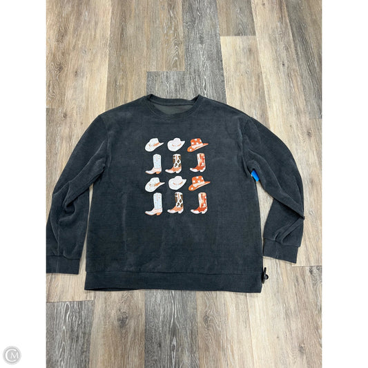 Top Long Sleeve By Cmc In Grey, Size: Xl