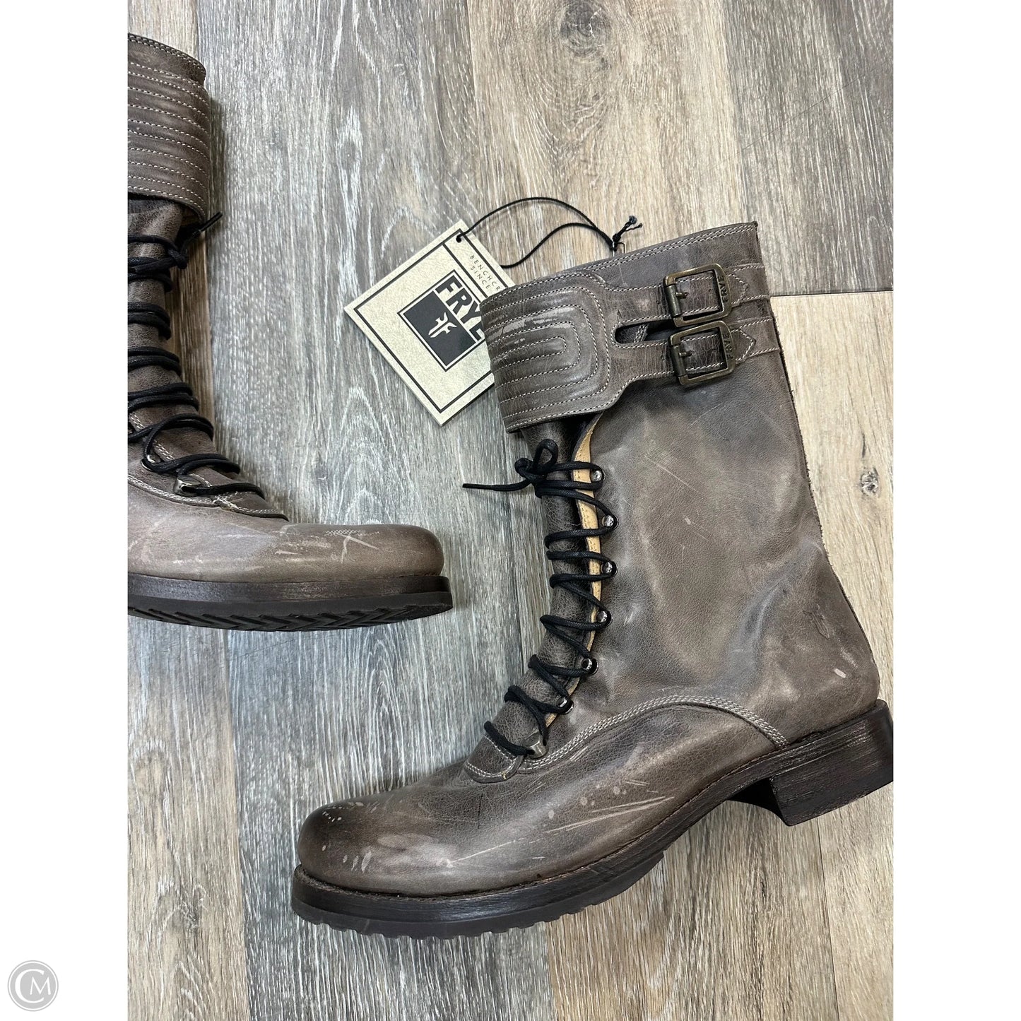 Boots Designer By Frye In Grey, Size: 11