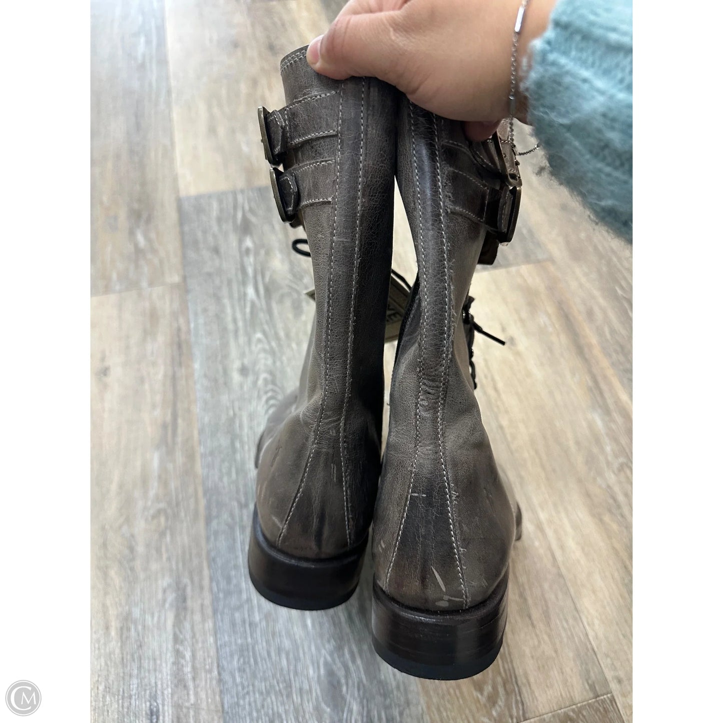 Boots Designer By Frye In Grey, Size: 11