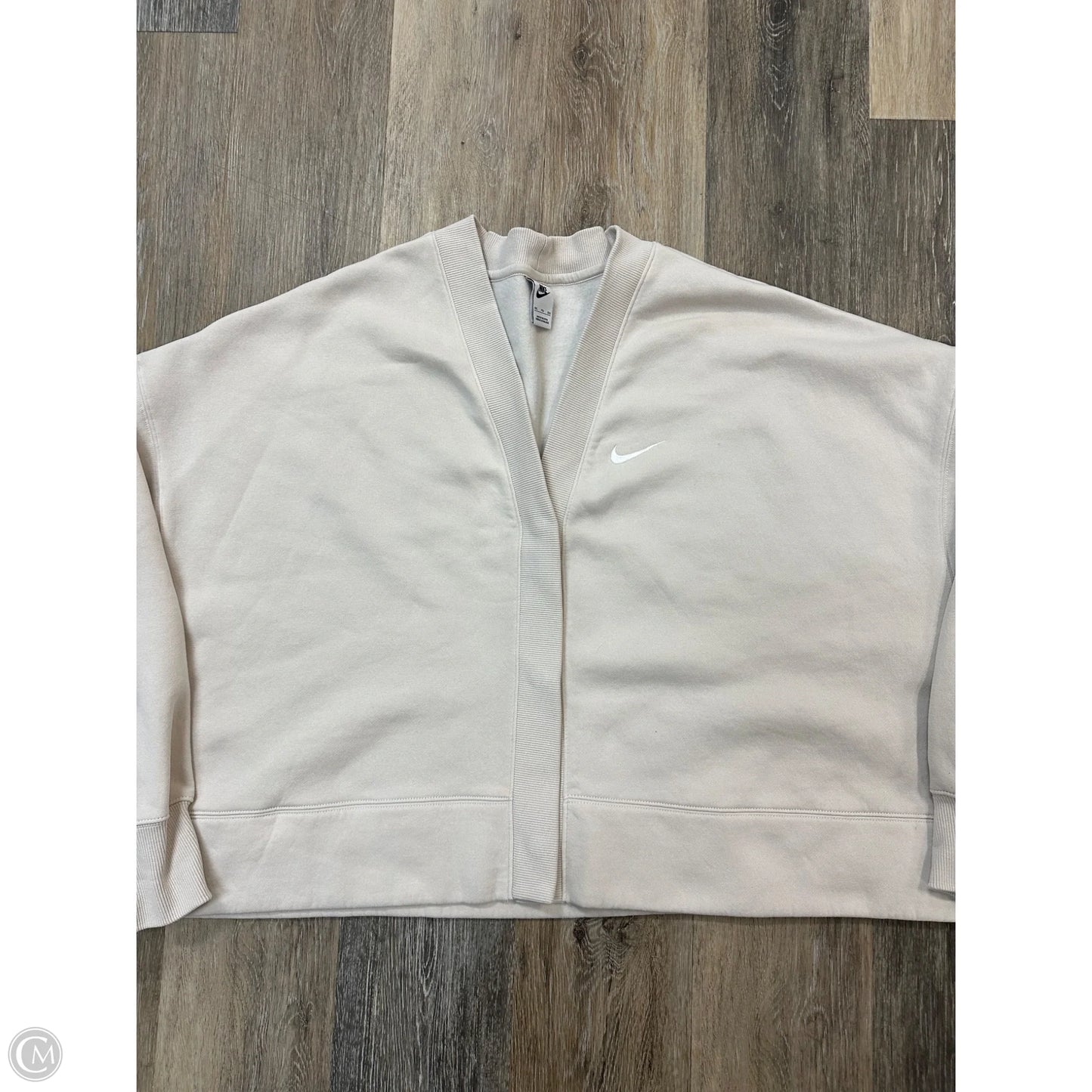Cardigan By Nike Apparel In Beige, Size: Xxl