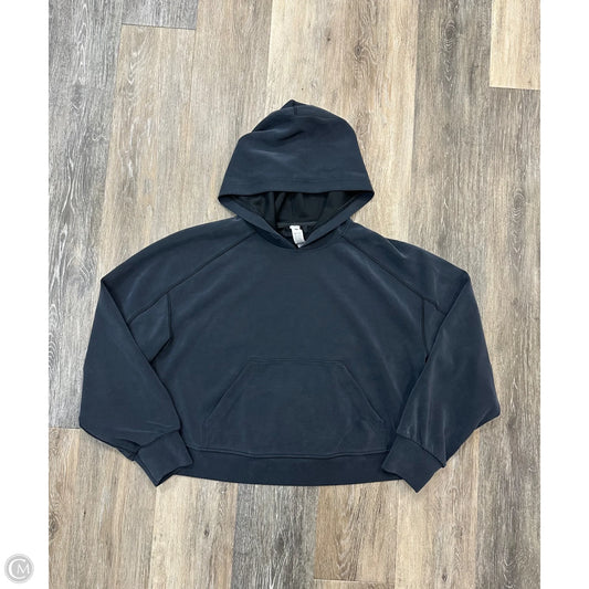 Athletic Sweatshirt Hoodie By Lululemon In Grey, Size: 8