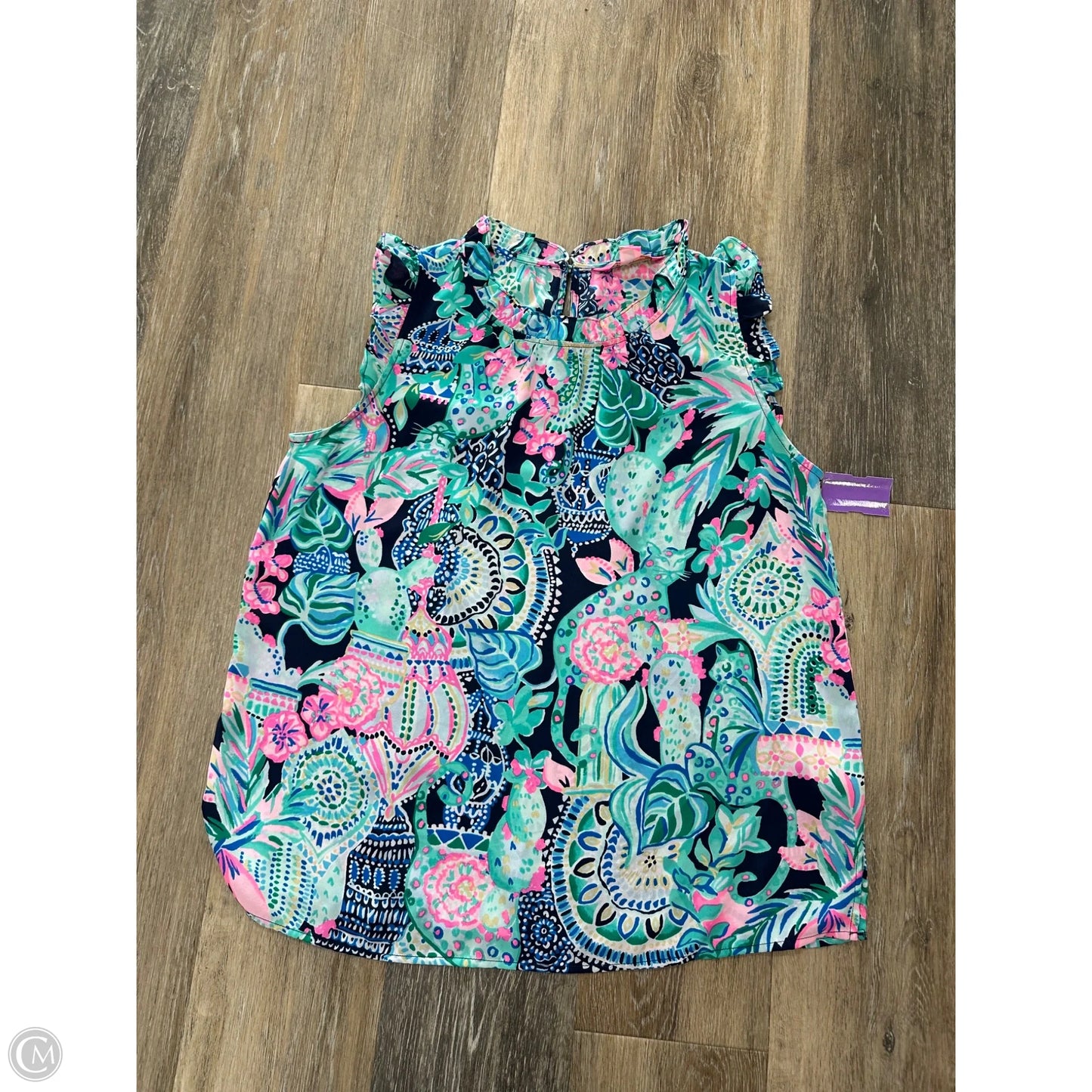 Tank Top Designer By Lilly Pulitzer In Floral Print, Size: M
