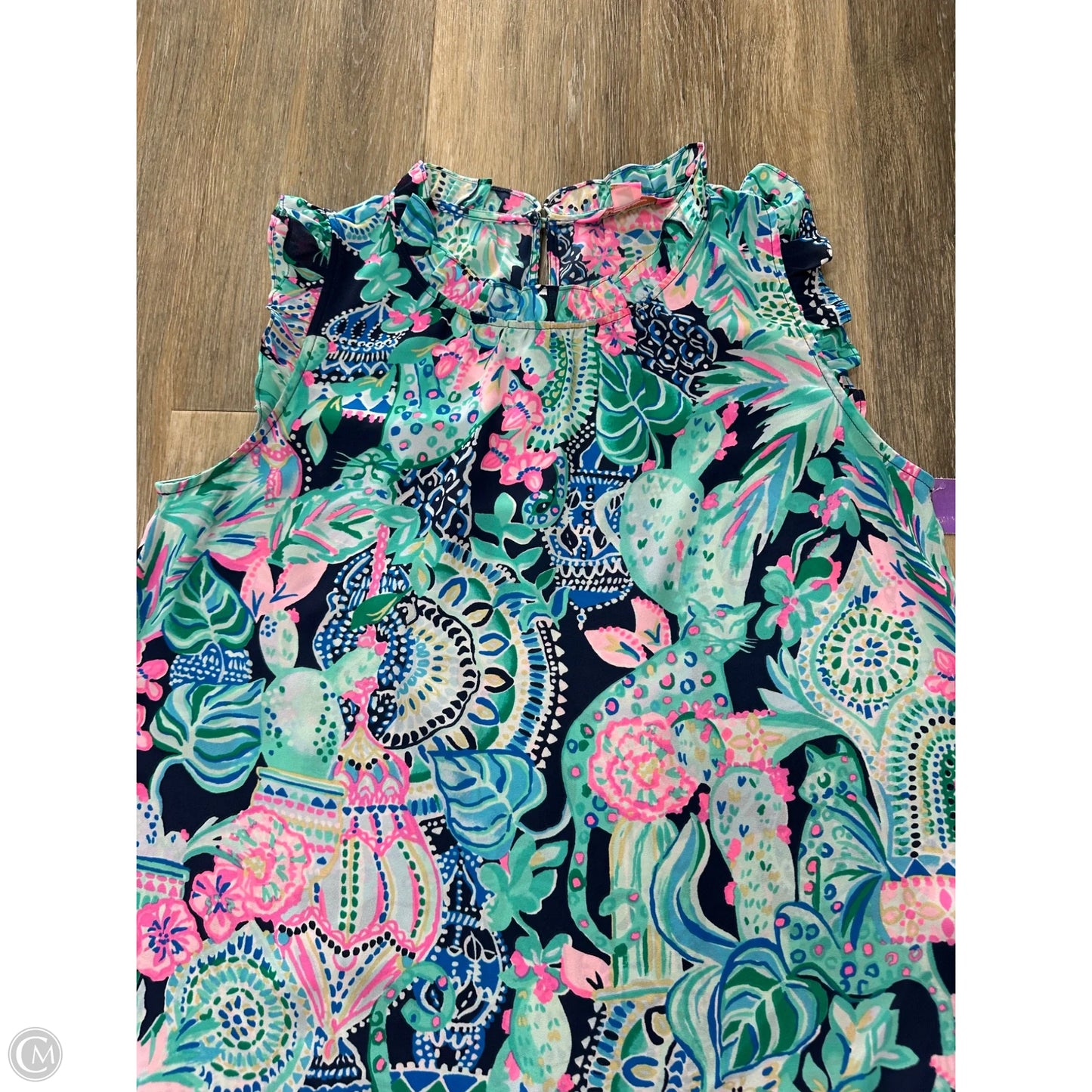 Tank Top Designer By Lilly Pulitzer In Floral Print, Size: M