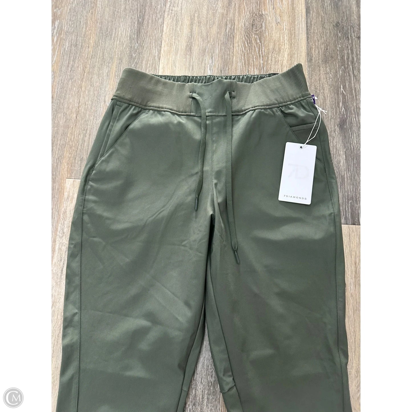 Athletic Pants By 7Diamonds In Green, Size: M