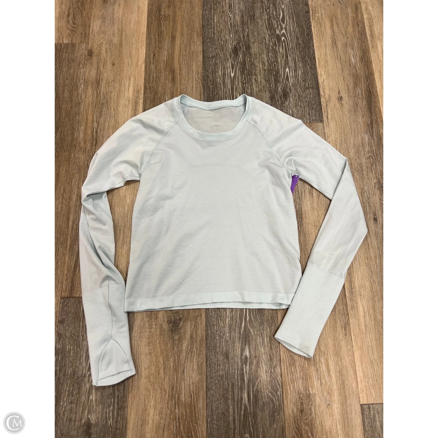 Athletic Top Long Sleeve Crewneck By Lululemon In Blue, Size: 6