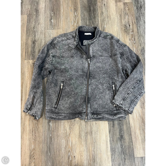 Jacket Denim By Good American In Black Denim, Size: L